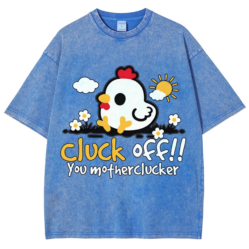 Cluck off Vintage Distressed T-shirt