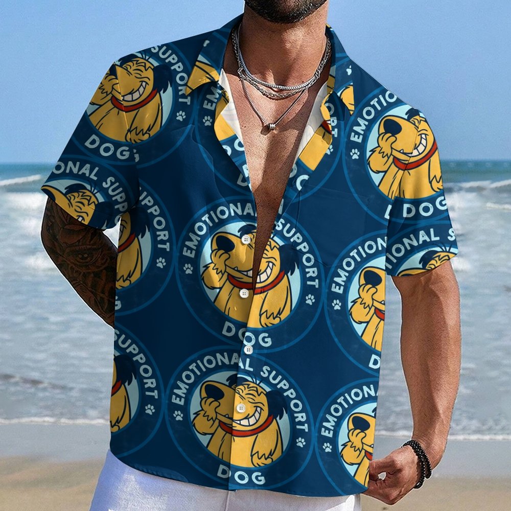 Emotional Support Dogs Geek Hawaiian Shirt