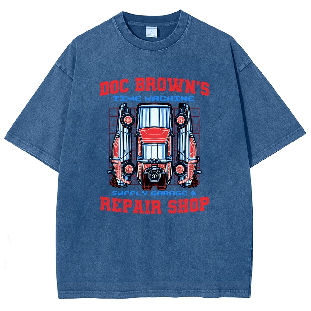Time Machine Repair Shop Vintage Distressed T-shirt
