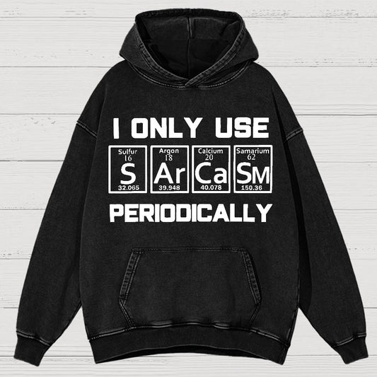 Sarcasm Periodic Table Element Shirt Weird Science Joke Vintage Distressed Hoodie