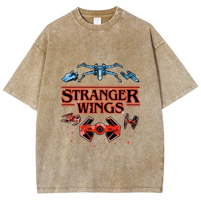 Stranger Wings Vintage Distressed T-shirt