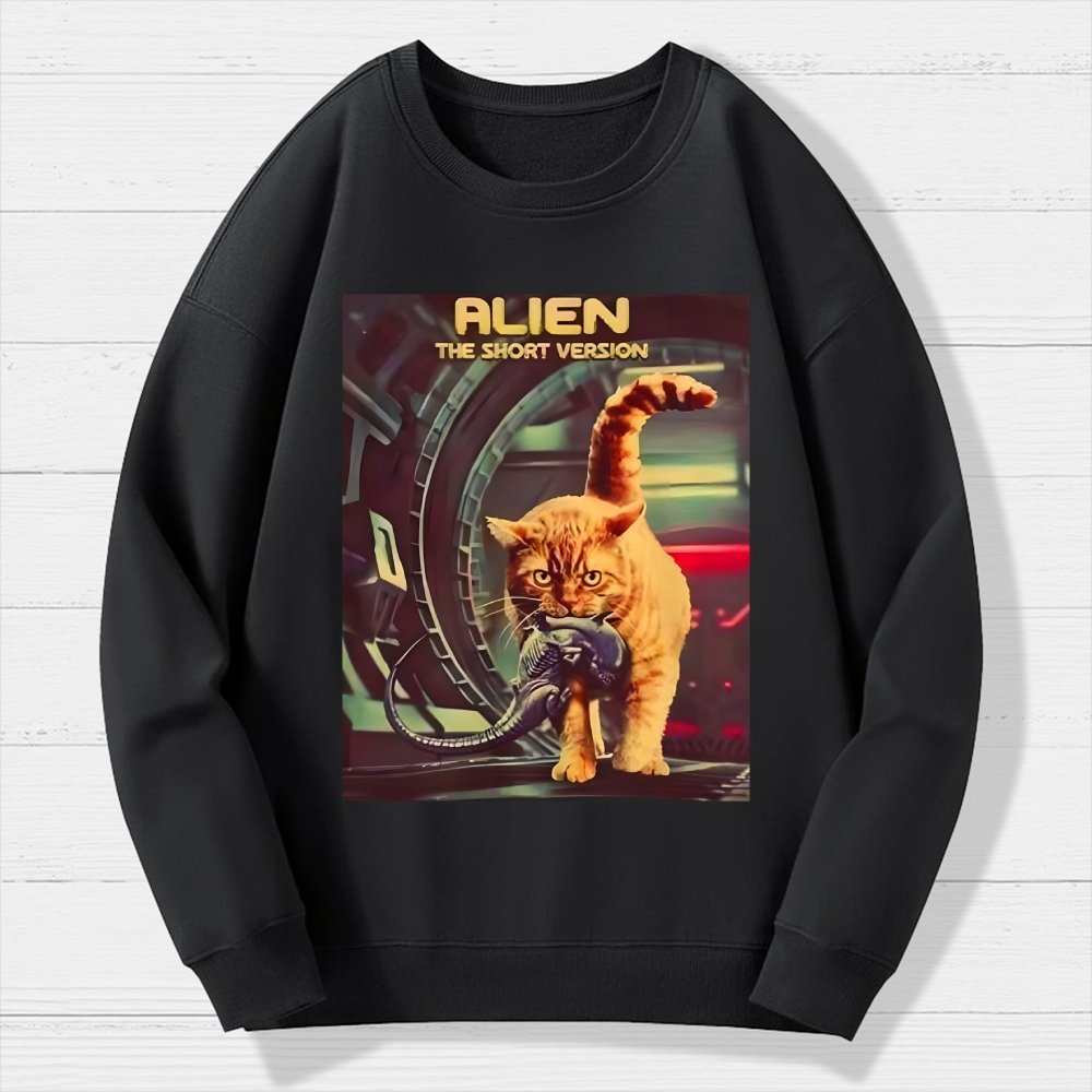 Mystery Cat Heavy Geek Cotton Sweatshirt