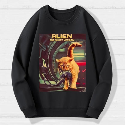 Mystery Cat Heavy Geek Cotton Sweatshirt