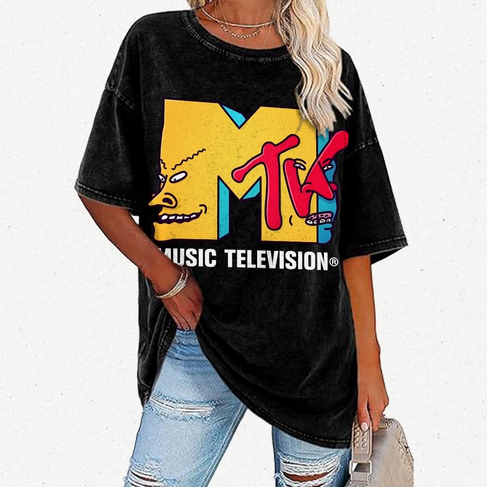 Music Television Vintage Distressed T-shirt