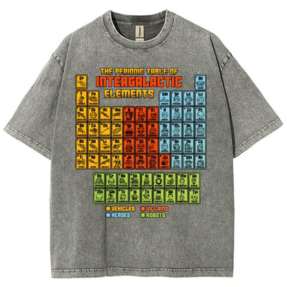 The Periodic Table of Intergalactic Elements Vintage Distressed T-shirt