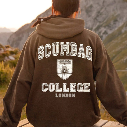 Scumbag College Unisex Printed Back Unisex Cotton Hoodie