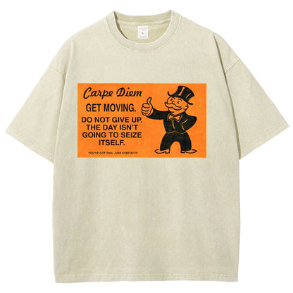 Carpe Diem Card Vintage Distressed T-shirt