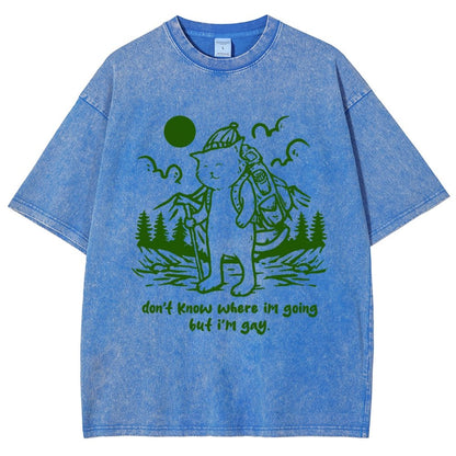 Don't Know Where I'm Going But I'm Gay Vintage Distressed T-shirt