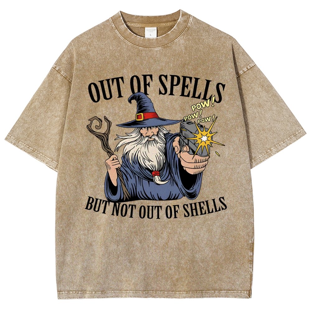 Out of Spells but Not Out of Shells Vintage Distressed T-shirt