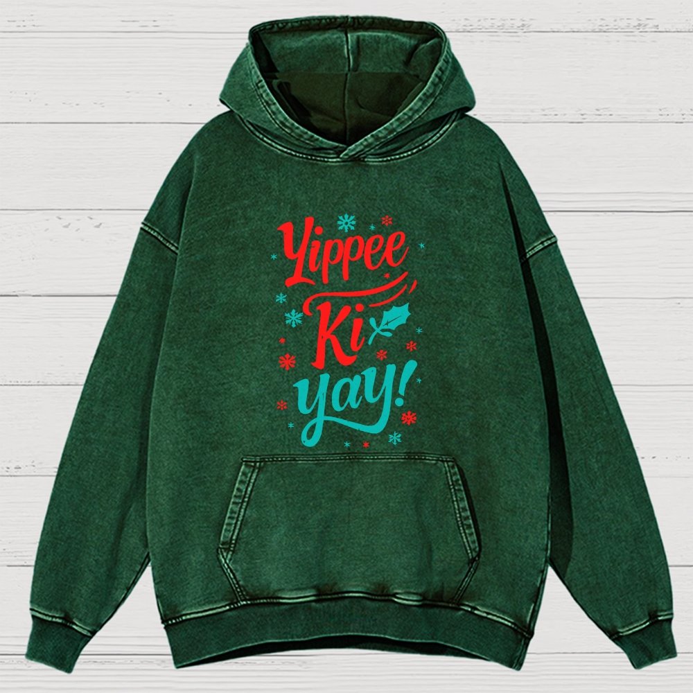 Yippee Ki Yay Vintage Distressed Hoodie