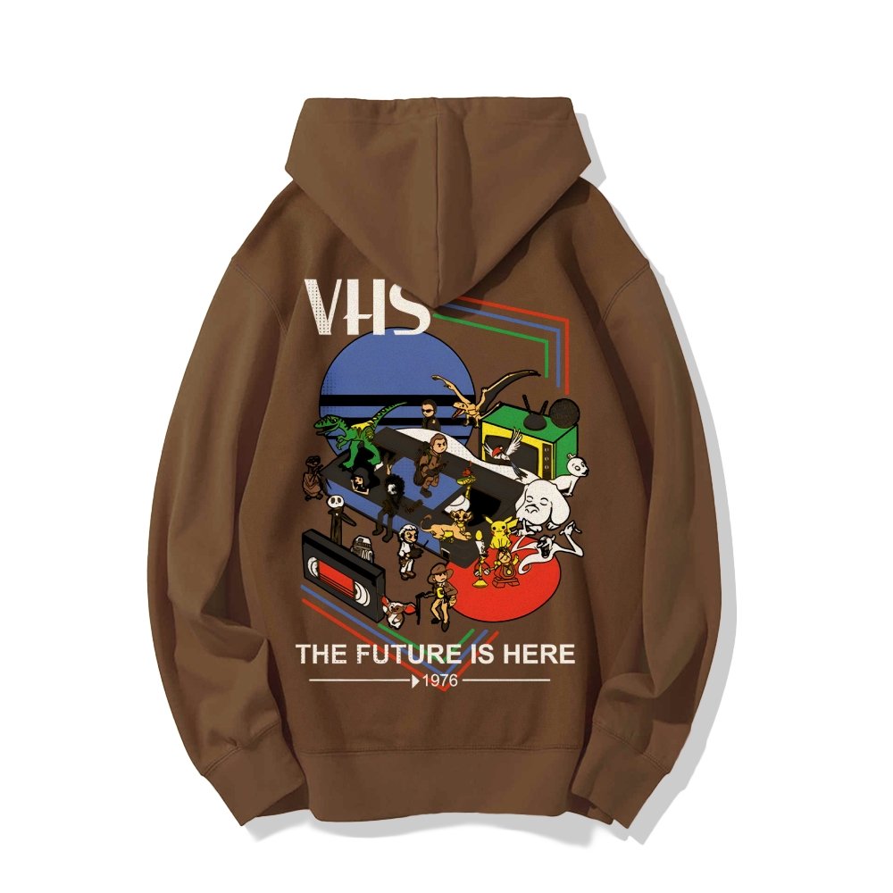 The Future Is Here Printed Back Unisex Cotton Hoodie