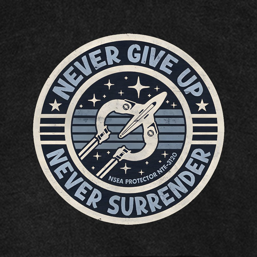 Never Give Up Never Surrender! Vintage Distressed Hoodie