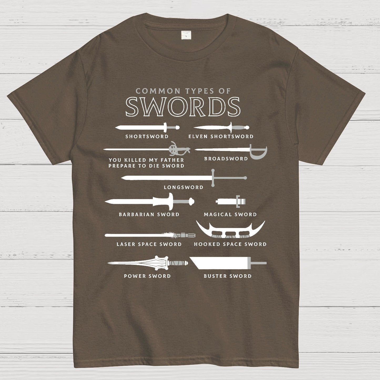 Common Types Of Swords Geek T-Shirt