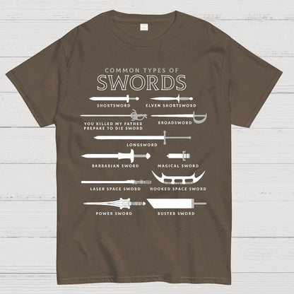 Common Types Of Swords Geek T-Shirt