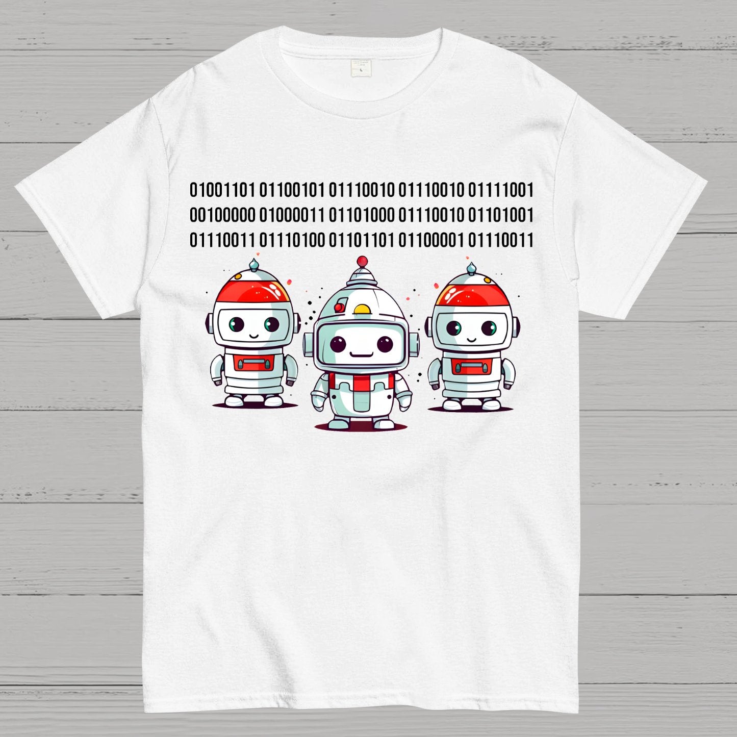 Robot Binary Christmas Geek T-Shirt
