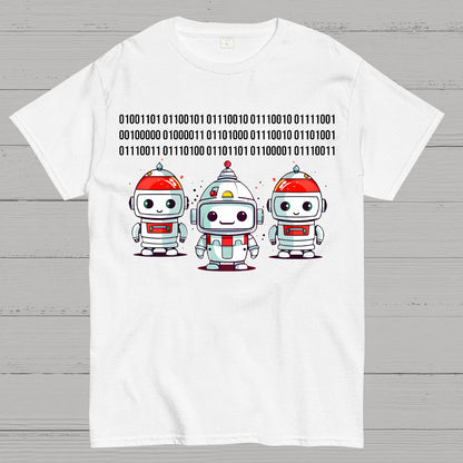 Robot Binary Christmas Geek T-Shirt