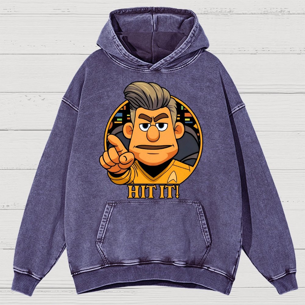 Hit It Vintage Distressed Hoodie