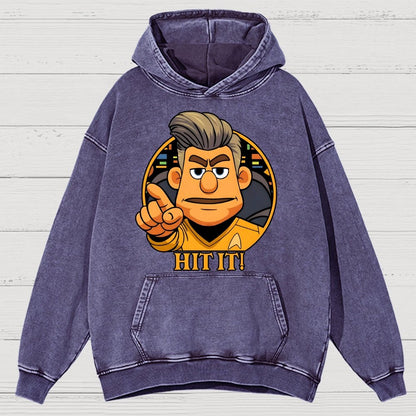 Hit It Vintage Distressed Hoodie