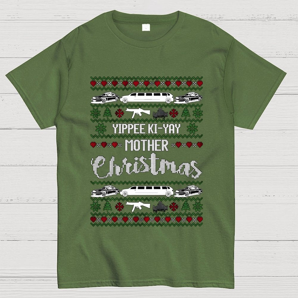 Yippee Ki-Yay Mother Christmas Ugly Geek T-Shirt