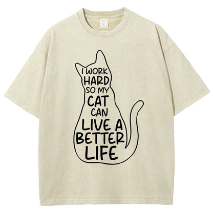 Work hard Vintage Distressed T-shirt