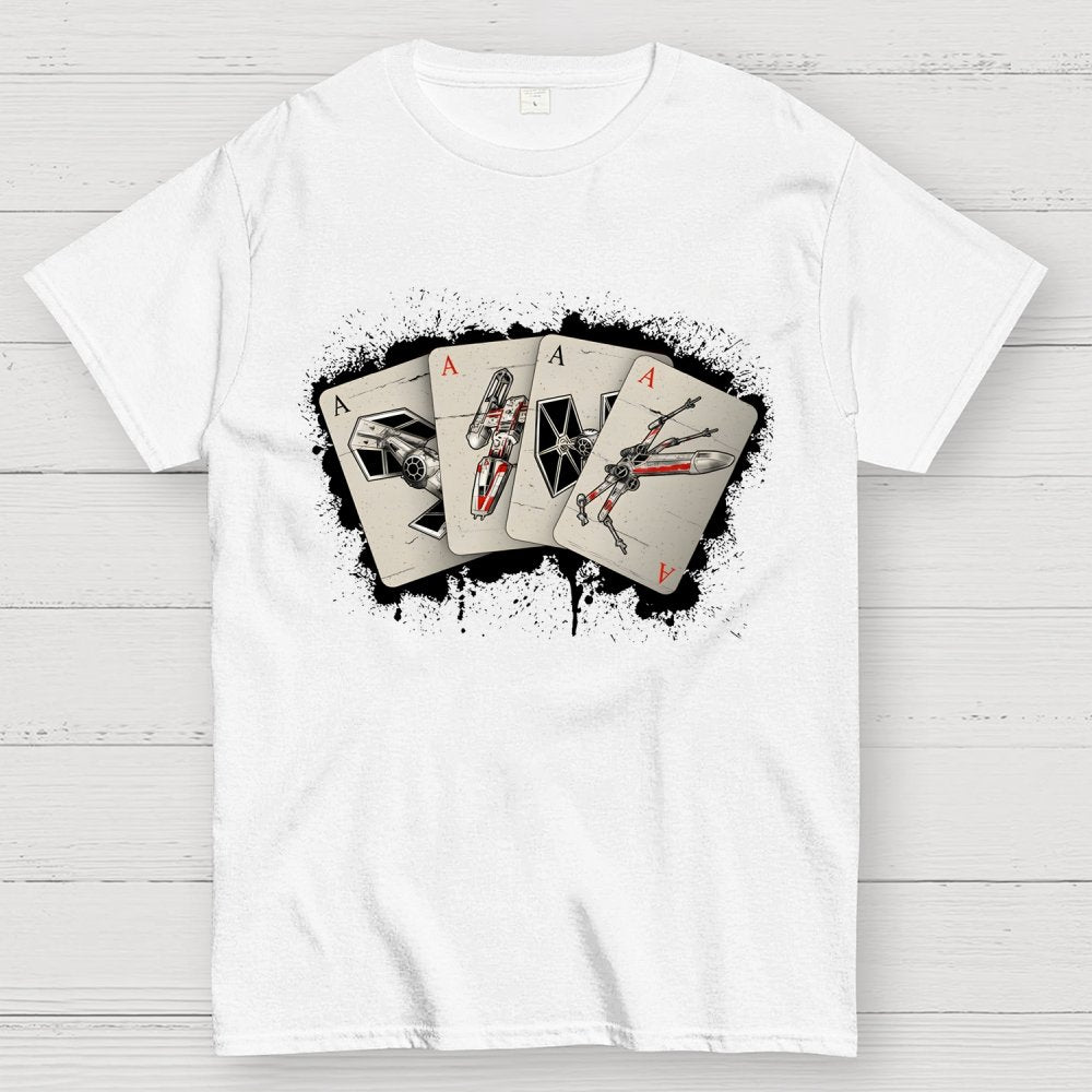 Spaceship Poker Geek T-Shirt