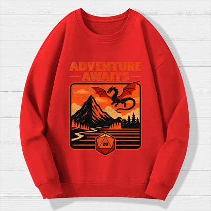 RPG Vintage Adventure Dragon Geek Cotton Sweatshirt