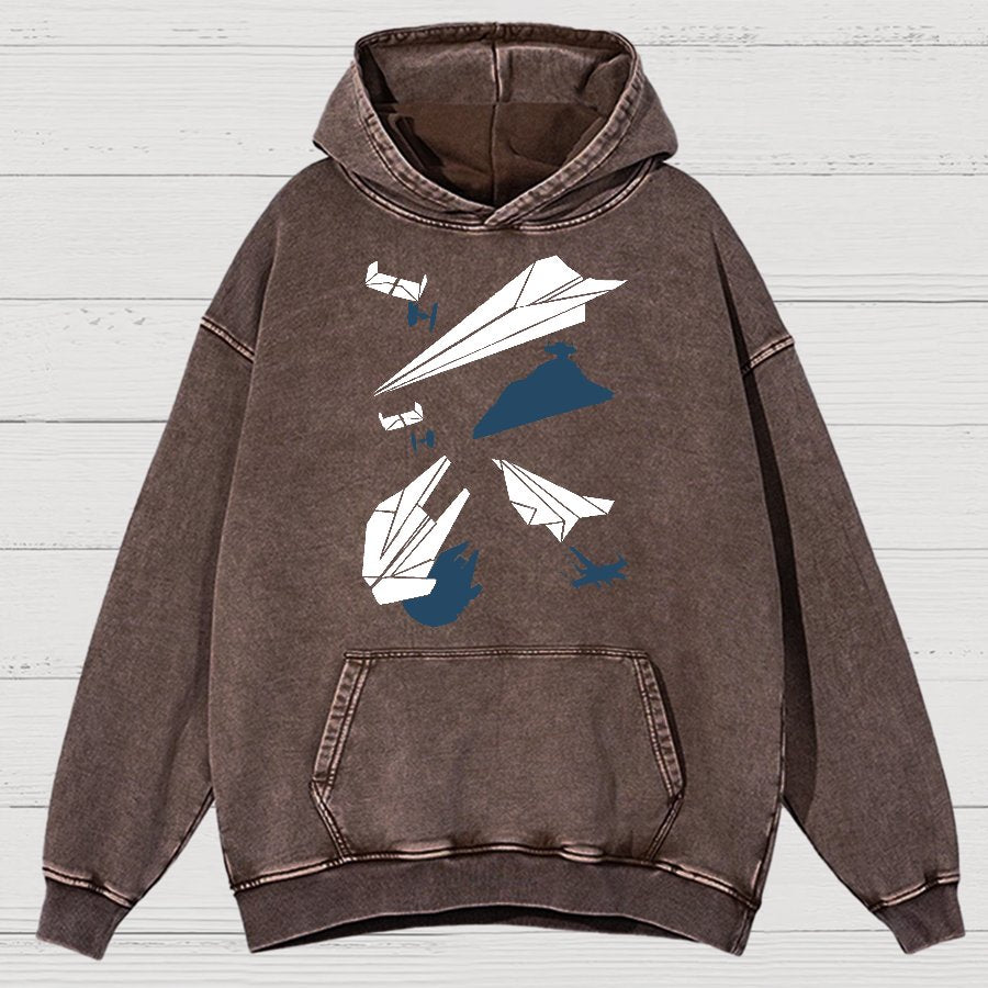 Paper Wars Vintage Distressed Hoodie