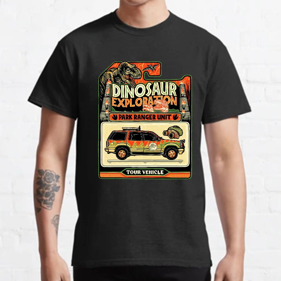 Dinosaur Exploration Vehicle Geeky T-Shirt