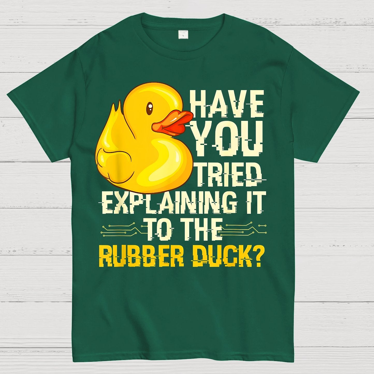 Funny Programmer - Rubber Duck Debugging Geek T-Shirt