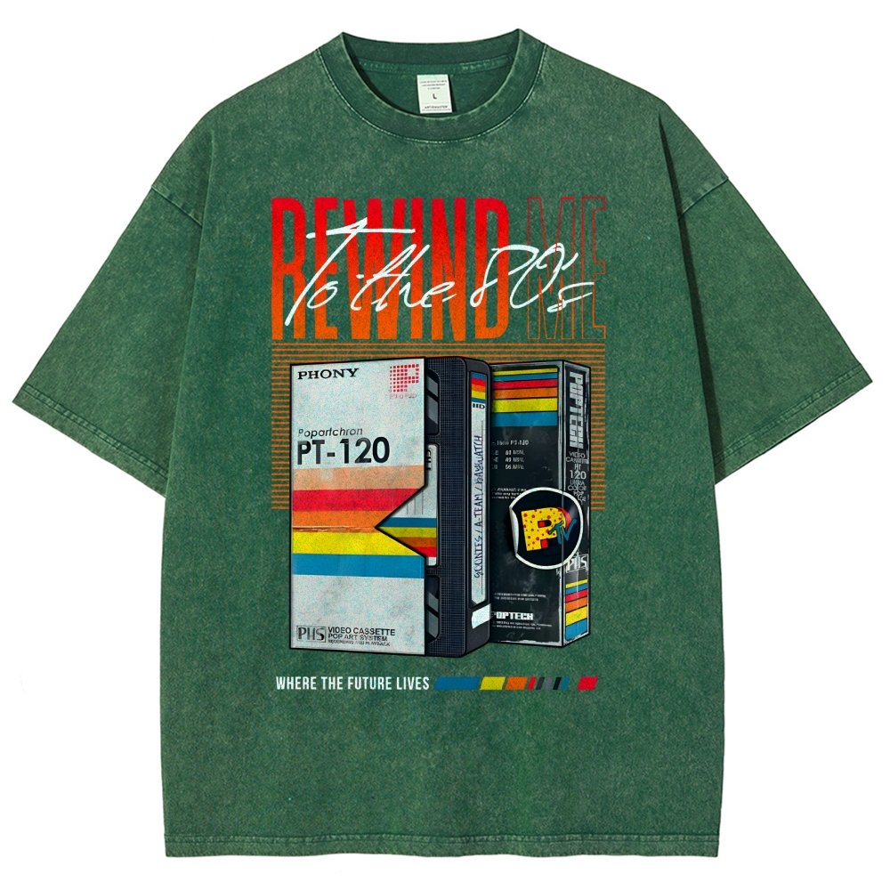Rewind Me to The 80's Vintage Distressed T-shirt