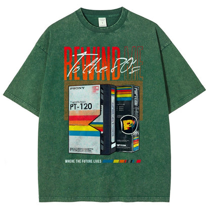 Rewind Me to The 80's Vintage Distressed T-shirt