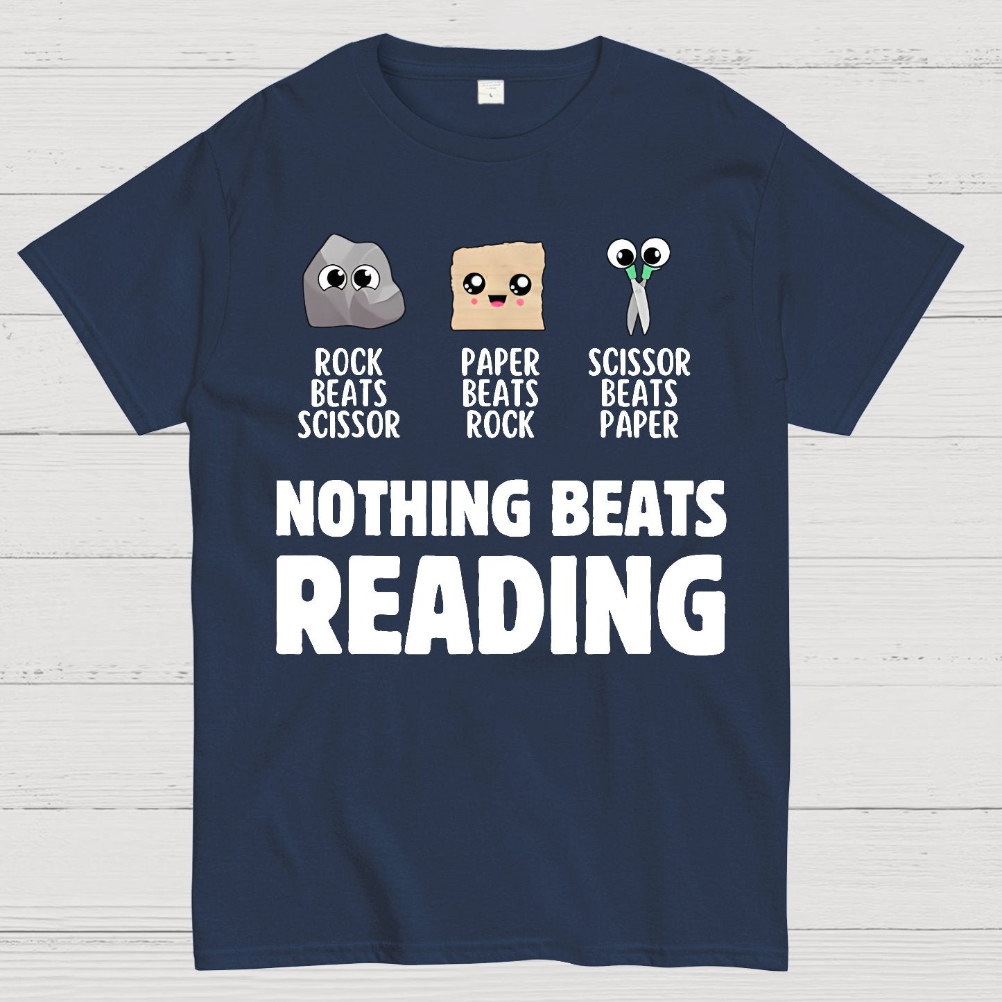 Nothing Beats Reading Librarian Book Bookworm Geek T-Shirt