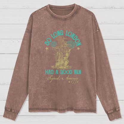 So Long London Washed Long Sleeve Tee