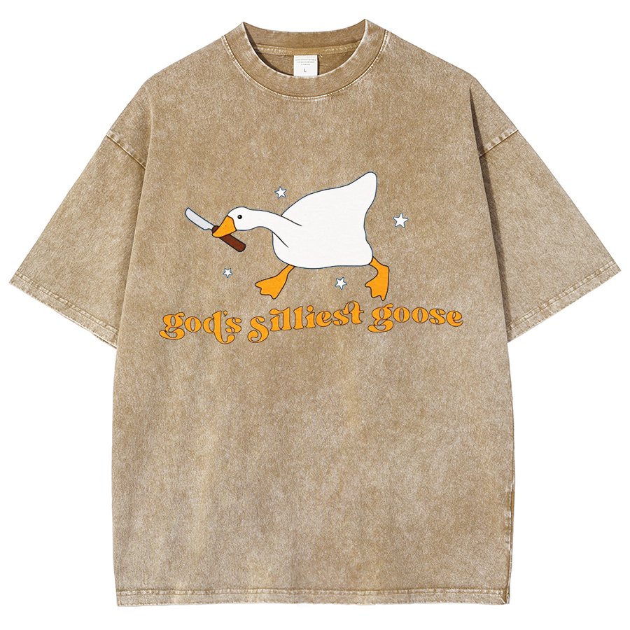 Goose Shirt God's Silliest Goose - Funny Vintage Distressed T-shirt
