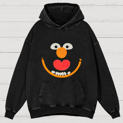 Retro Pop Culture Puppet Face 2 Vintage Distressed Hoodie