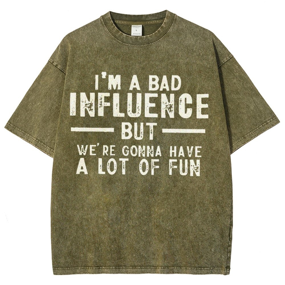 I'm a Bad Vintage Distressed T-shirt