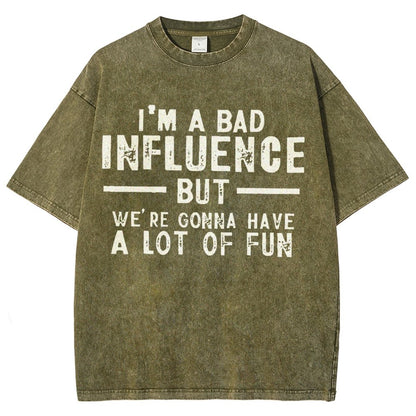 I'm a Bad Vintage Distressed T-shirt