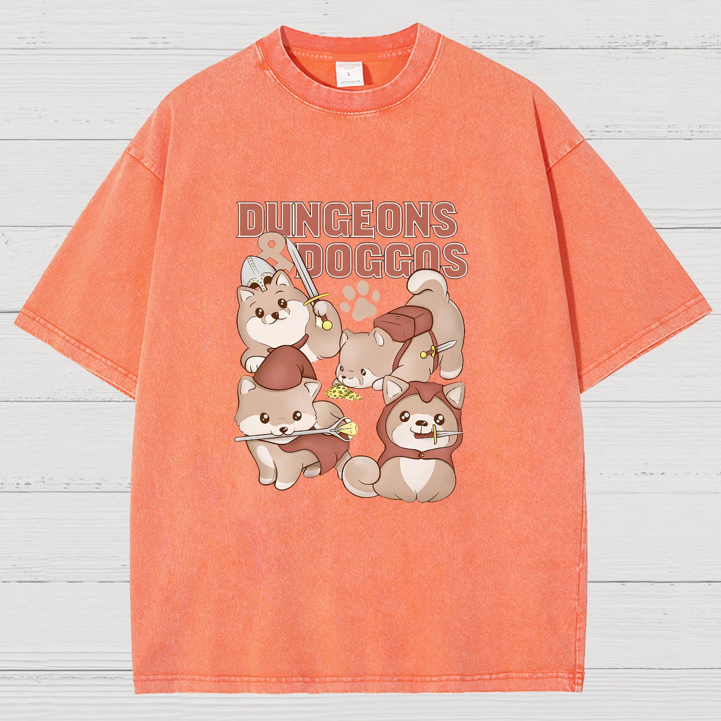 DUNGEONS AND DOGGOS Vintage Distressed T-shirt