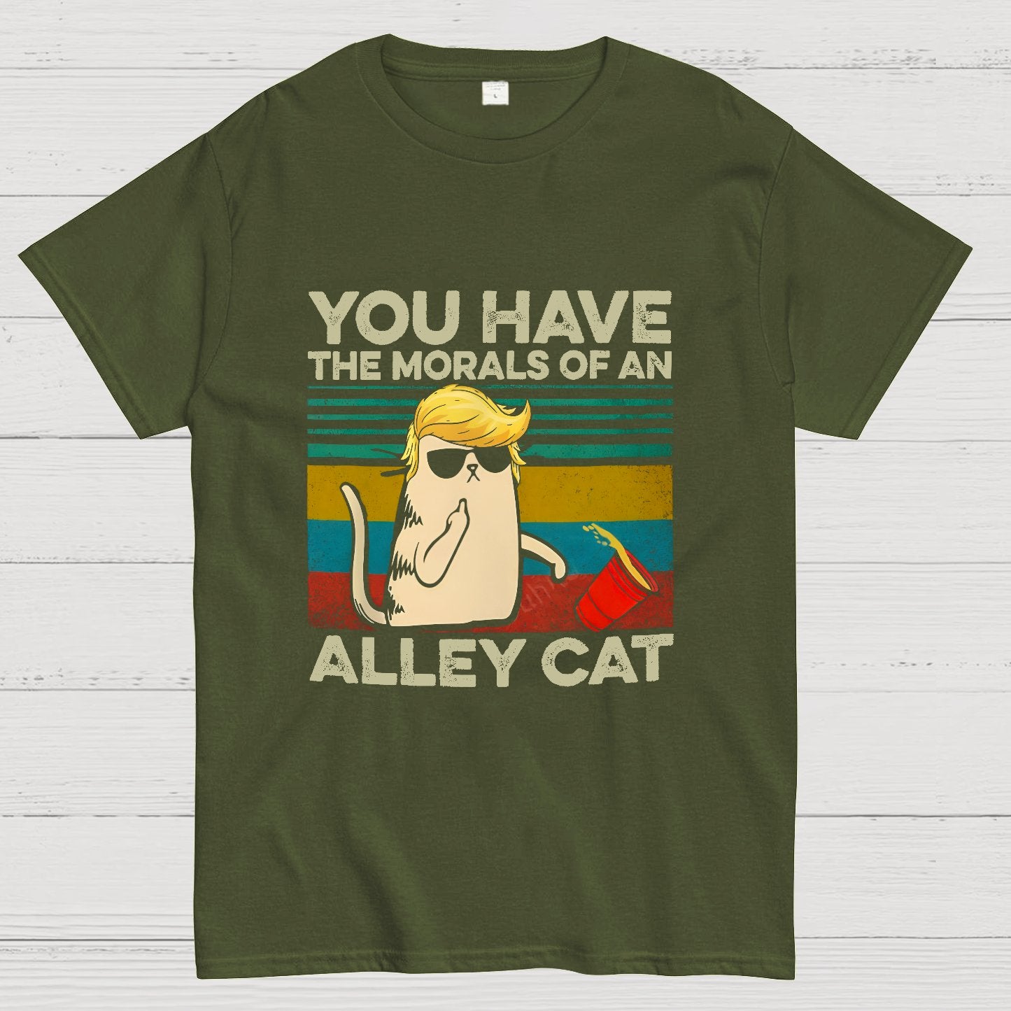 You Have The Morals of an Alley Cat Funny Sarcastic Cat Geeky T-Shirt