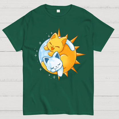 Sun Moon Kittens Geek T-Shirt