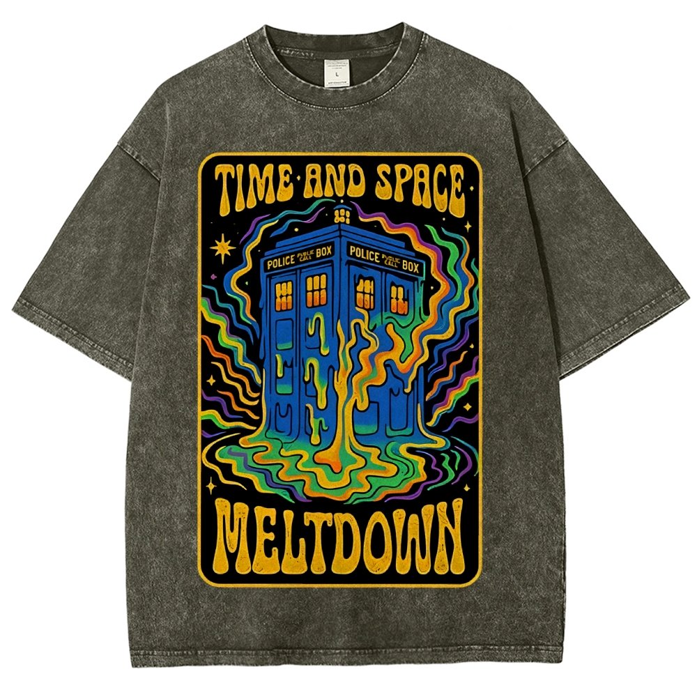 Time And Space Meltdown Vintage Distressed T-shirt