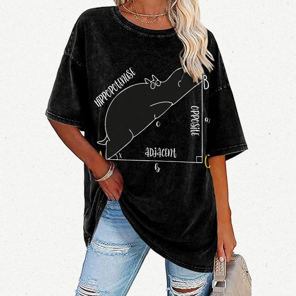 Interesting Math Teacher Math Lover Math Geek Vintage Distressed T-shirt