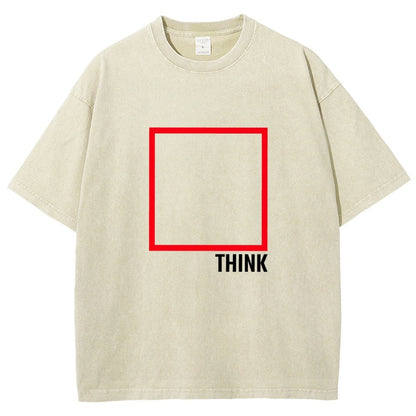Think Outside The Box Vintage Distressed T-shirt