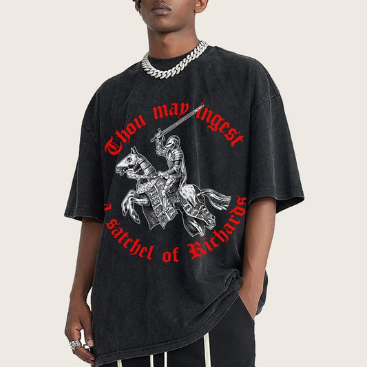 Thou may ingest a satchel of Richards Vintage Distressed T-shirt