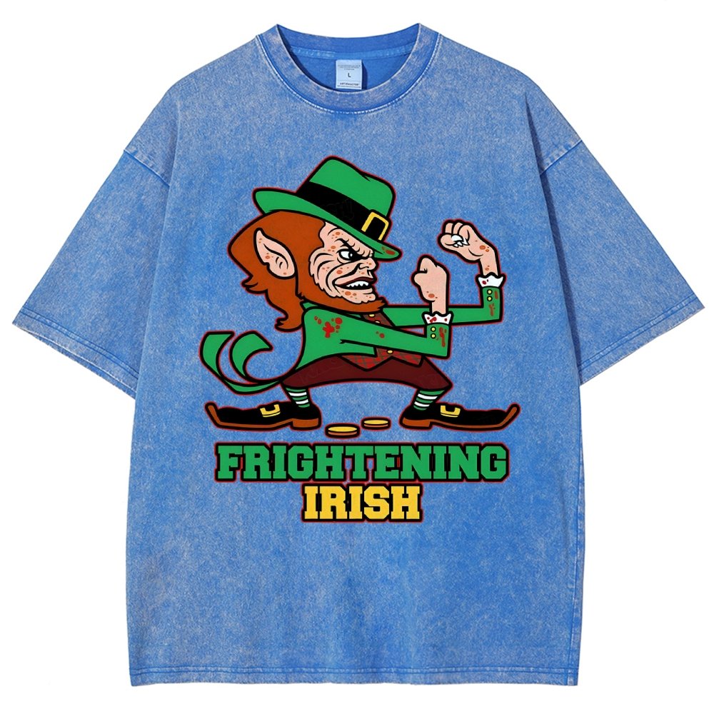 Frightening Irish- St. Patrick's Day Vintage Distressed T-shirt