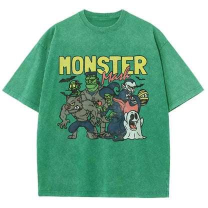 Monster Mashup - Retro Ghost Halloween Vintage Distressed T-shirt