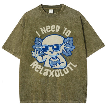 I Need To Relaxolotl Vintage Distressed T-shirt