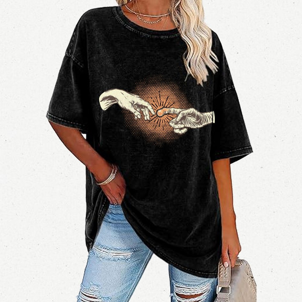 First Contact Vintage Distressed T-shirt