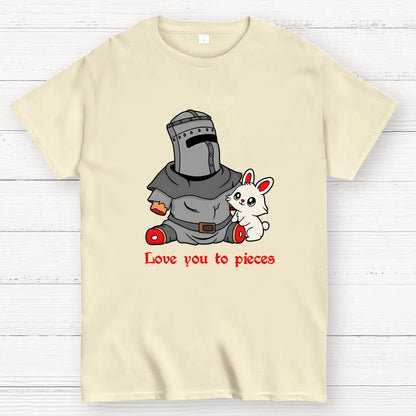 Love you to Pieces Knight and Bunny Geek T-Shirt