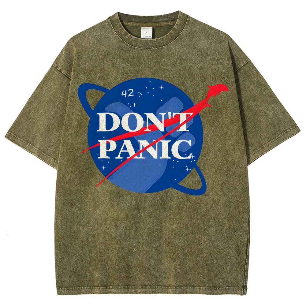 Don't Panic Vintage Distressed T-shirt